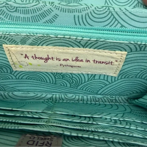 Haiku balsam green, wristlet, zippered, wallet, multi card holder - Picture 5 of 15